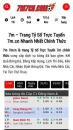 ảnh chụp màn hình 7m tỷ lệ bóng đá