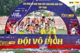 ảnh chụp màn hình giải bóng đá sinh viên toàn quốc 2025