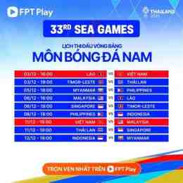 giao diện app bong da seagame hom nay
