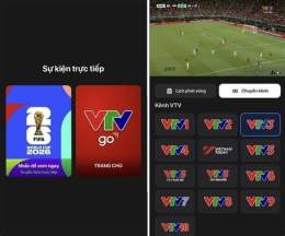 giao diện app bóng đá trực tiếp vtv go