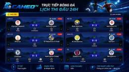 giao diện app caheotv bóng đá