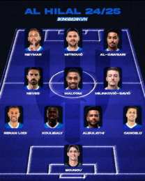 giao diện app đội hình al hilal gặp câu lạc bộ bóng đá al najma