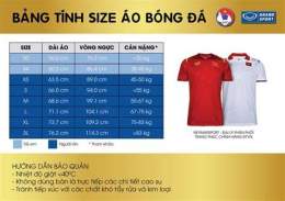 hướng dẫn sử dụng bảng size áo đá bóng