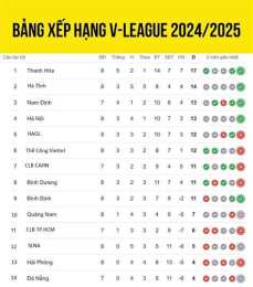 hướng dẫn sử dụng bảng xếp hạng bóng đá v league