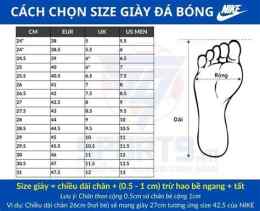 hướng dẫn sử dụng giày bóng đá nike