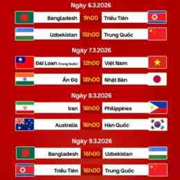 lịch bóng đá asian 2026