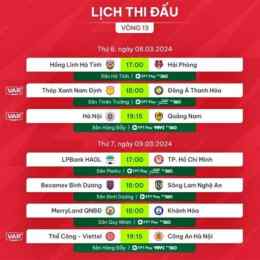 lịch bóng đá mai