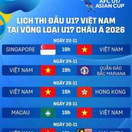 lịch bóng đá u17 đông nam á 2026