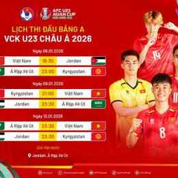 lịch đá bóng u23 việt nam 2026